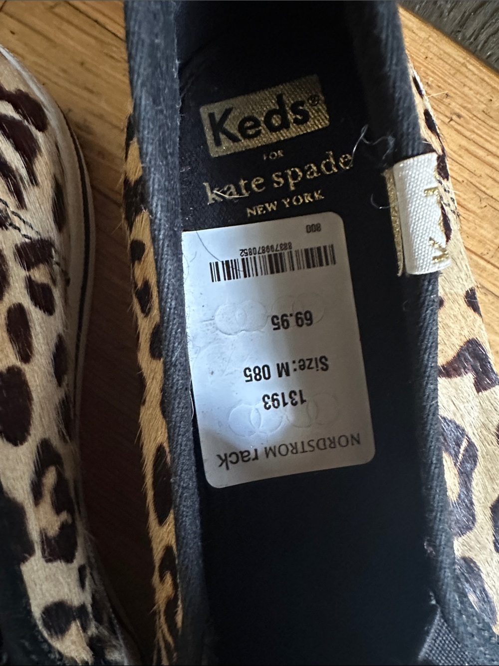 ♠️ Kate Spade X Keds New York Leopard Print Slip-On Sneakers - Pony Hair Upper - Picture 5 of 9